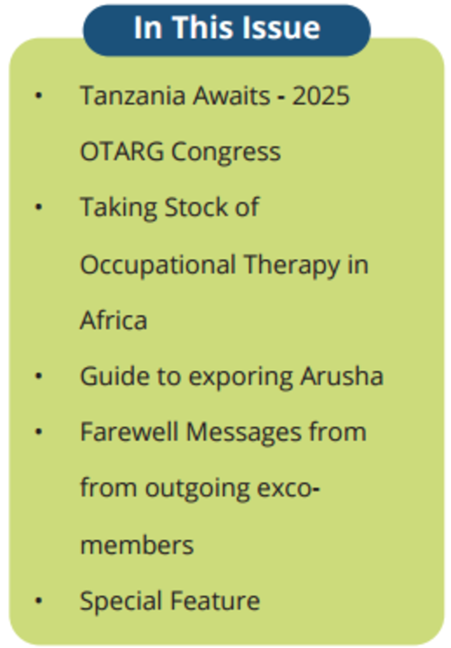 OTARG Newsletter May 2025